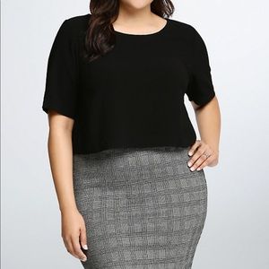 Torrid black crop top (size 2)